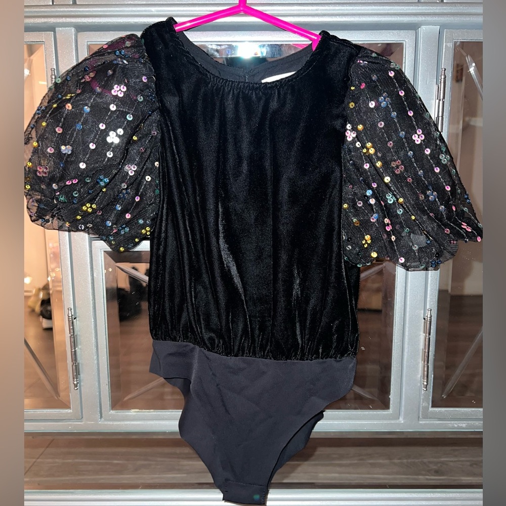 Sequin Velvet bodysuit